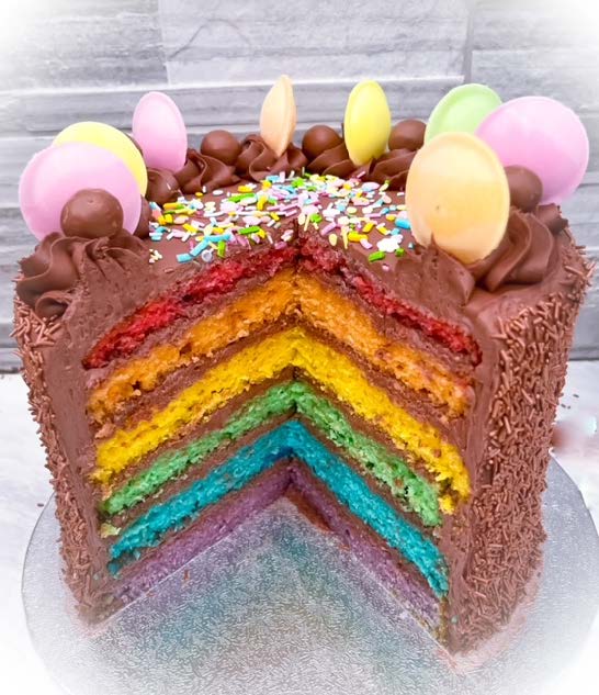 Chocolate Rainbow Cake